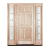 14 in. x 6 ft. 8 in. Mahogany Sidelite Slab 5 Lite