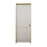 18 in. x 6 ft. 8 in. White 2-Panel Shaker Solid Core Primed MDF Prehung Interior Door
