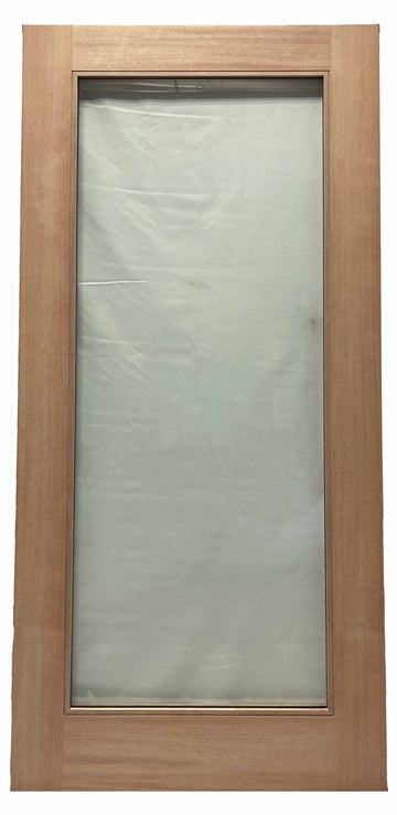 3ft. x 6 ft. 8 in. Interior Mahogany Clear 1 Lite Door Slab