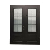 6ft. x 8ft. 6 Lite Double Wrought Iron Door