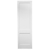 36 in x 96 in White Shaker 2-Panel Solid Core Primed MDF Interior Door Slab