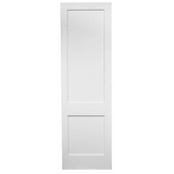 30 in x 96 in White Shaker 2-Panel Solid Core Primed MDF Interior Door Slab