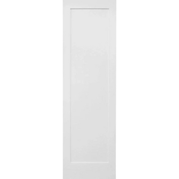 24 in x 80 in White Shaker 1-Panel Solid Core Primed MDF Interior Door Slab