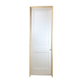 24 in. x 8 ft. White 2-Panel Shaker Solid Core Primed MDF Prehung Interior Door