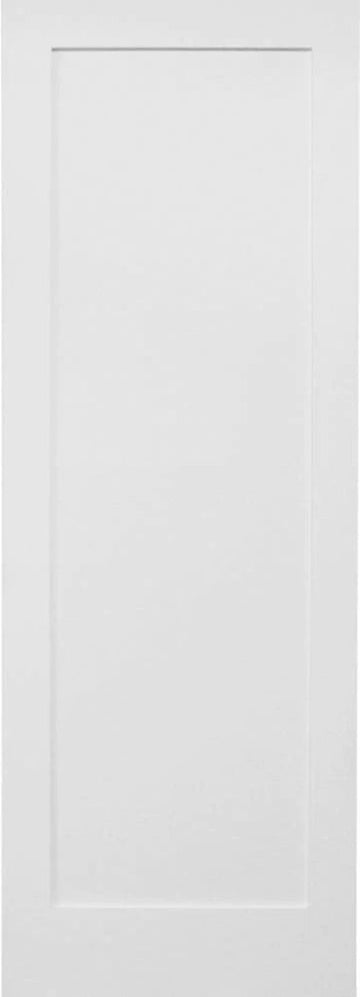 28 in. x 6ft. 8in. White Shaker 1-Panel Solid Core Primed MDF Interior Door Slab Main Layout Photo