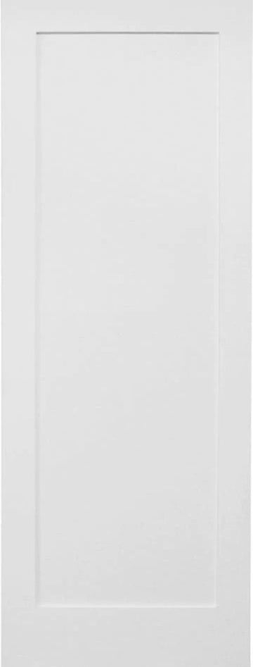 3 ft. x 6ft. 8in. White Shaker 1-Panel Solid Core Primed MDF Interior Door Slab