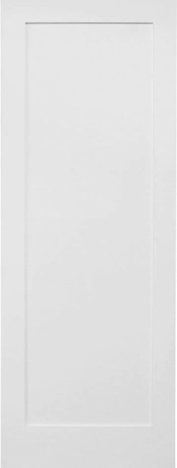 3 ft. x 6ft. 8in. White Shaker 1-Panel Solid Core Primed MDF Interior Door Slab Main Layout Photo