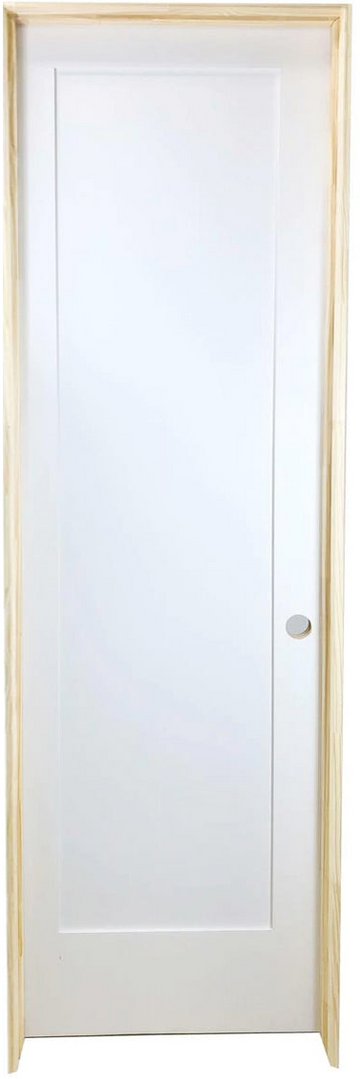 1/6 X 6/8 White 1-Panel Shaker Solid Core Primed MDF Prehung Interior Door
