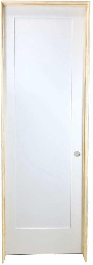 2/0 X 6/8 White 1-Panel Shaker Solid Core Primed MDF Prehung Interior Door