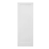 28 in. x 6ft. 8in. White Shaker 1-Panel Solid Core Primed MDF Interior Door Slab