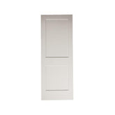 28 in. x 6 ft. 8 in. White Shaker 2-Panel Solid Core Primed MDF Interior Door Slab