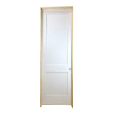 Puerta interior precolgada de MDF con núcleo sólido, imprimada, de 2 paneles, color blanco, de 28 in x 8 ft
