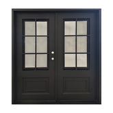 6 ft. x 6 ft. 8 in. 6 Lite Wrought Iron Prehung Front Door