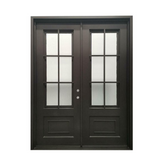 6ft. x 8ft. 6 Lite Double Wrought Iron Door