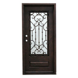 Dallas 3 ft. x 6 ft. 8 in. Wrought Iron Prehung Front Door