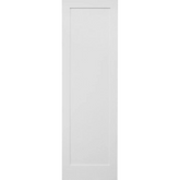 32 in. x 6ft 8in. White Shaker 1-Panel Solid Core Primed MDF Interior Door Slab