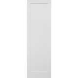 30 in. x 6ft 8in. White Shaker 1-Panel Solid Core Primed MDF Interior Door Slab