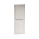 30 in. x 6 ft. 8 in. White Shaker 2-Panel Solid Core Primed MDF Interior Door Slab