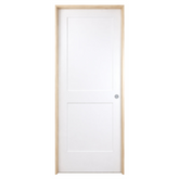 30 in. x 6 ft. 8 in. White 2-Panel Shaker Solid Core Primed MDF Prehung Interior Door