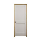 Puerta interior precolgada de MDF con imprimación sólida, de 2 paneles, color blanco, de 32 x 6 pies 8 pulgadas