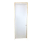 32 in. x 8 ft. White 1-Panel Shaker Solid Core Primed MDF Prehung Interior Door