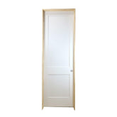 32 in. x 8 ft. White 2-Panel Shaker Solid Core Primed MDF Prehung Interior Door
