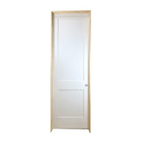 32 in. x 8 ft. White 2-Panel Shaker Solid Core Primed MDF Prehung Interior Door