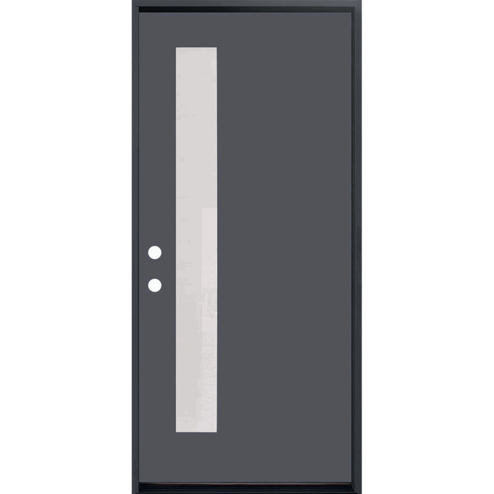 1-LITE OFFSITE, ACID ETCH FIBERGLASS DOOR PAINTED GREY - AAADistributor.com