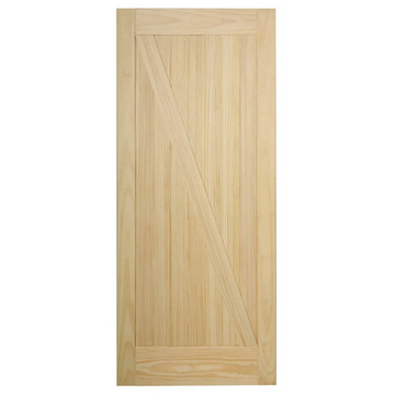 36" Z Panel Clear Pine Interior Barn Door
