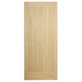 36" Z Panel Clear Pine Interior Barn Door