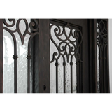 Carmen 3/0x6/8 Exterior Wrought Iron Prehung Door