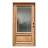 3/0x6/8 Mahogany Prehung Front Door With 3/4 Lite