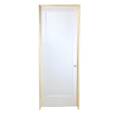 3/0 x 6/8 White 1-Panel Shaker Solid Core Primed MDF Prehung Interior Door