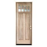 3/0 x 8 ft. Craftsman Exterior Mahogany Prehung Single Door with 8 Lites