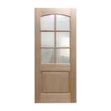3 ft. 6 in. x8 ft. Exterior Mahogany Door Slab Arched 6 Lite