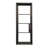 3 ft. 6 in. x 8 ft. Single Exterior Wrought Iron Door
