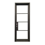 3 ft. 6 in. x 8 ft. Single Exterior Wrought Iron Door