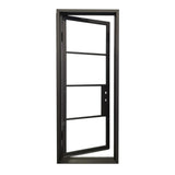 3 ft. 6 in. x 8 ft. Single Exterior Wrought Iron Door