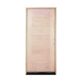 3 ft. x 6 ft. 8 in. Exterior Mahogany Door Horizontal Line