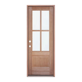 3 ft. x 6 ft. 8 in. Mahogany Classic 4 Lite Prehung Exterior Door