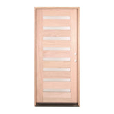 3 ft. x 6 ft. 8 in. Mahogany Exterior Prehung Door Modern 8 Lite