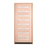 Puerta exterior precolgada de caoba de 3 pies x 6 pies 8 pulgadas Modern 8 Lite