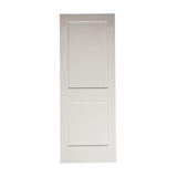 Losa para puerta interior de MDF con imprimación de núcleo sólido de 2 paneles, Shaker blanco, de 3 pies x 6 pies 8 pulgadas