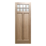 Puerta exterior Craftsman de caoba de 3 pies x 8 pies con 8 paneles