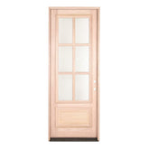 3 ft. x 8 ft. Exterior Mahogany Prehung Single Door with 6 Lite