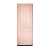 Puerta precolgada de caoba para exterior de 2 paneles Grove de 3 pies x 8 pies