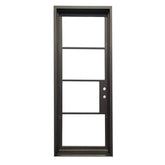 3 ft. x 8 ft. Single Exterior Wrought Iron Door