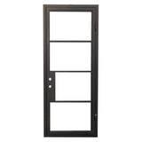 3 ft. x 8 ft. Single Exterior Wrought Iron Door
