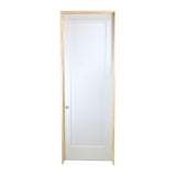 Puerta interior precolgada de MDF con imprimación de núcleo sólido Shaker de 3 pies x 8 pies, color blanco, de un panel
