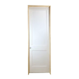 Puerta interior precolgada de MDF con núcleo sólido, imprimada, de 2 paneles, de color blanco, de 3 pies x 8 pies
